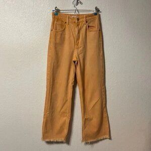 Zara Raw Hem Wide Leg Jeans Size 4